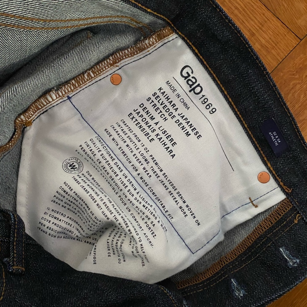 Gap 1969 Kaihara Japanese Selvedge Denim Straight Athletic Fit (Msr 34x34) EUC!